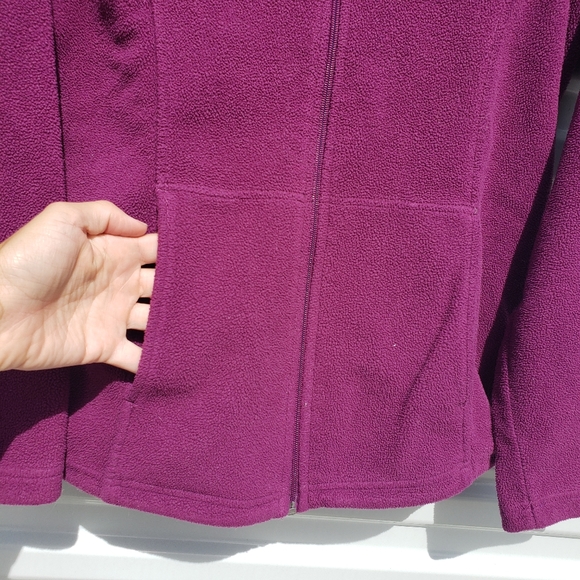 Bass Pro Shop plum purple fleece full zip jacket - Picture 2 of 6